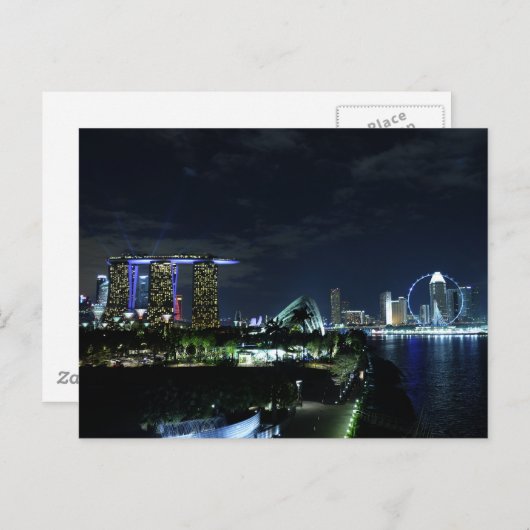 Singapore Skyline Briefkaart (Voorkant / Achterkant)