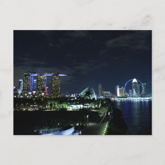 Singapore Skyline Briefkaart (Voorkant)