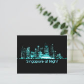 Singapore Skyline Briefkaart (Staand voorkant)