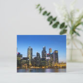 Singapore skyline briefkaart (Staand voorkant)