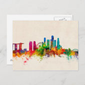 Singapore Skyline Briefkaart (Voorkant / Achterkant)