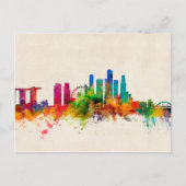 Singapore Skyline Briefkaart (Voorkant)