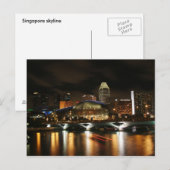 Singapore skyline briefkaart (Voorkant / Achterkant)