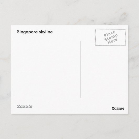 Singapore skyline briefkaart (Achterkant)