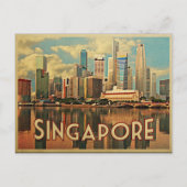 Singapore Skyline Briefkaart (Voorkant)