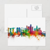 Singapore Skyline Briefkaart (Voorkant / Achterkant)