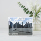 singapore skyline briefkaart (Staand voorkant)