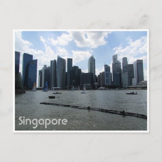 singapore skyline briefkaart (Voorkant)