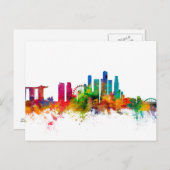 Singapore Skyline Briefkaart (Voorkant / Achterkant)