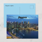 Singapore Skyline Briefkaart (Voorkant / Achterkant)