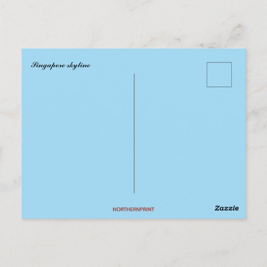 Singapore Skyline Briefkaart (Achterkant)