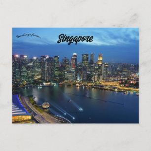 Singapore Skyline Briefkaart
