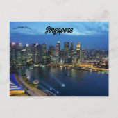 Singapore Skyline Briefkaart (Voorkant)