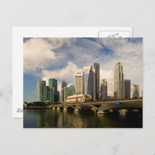 Singapore skyline briefkaart (Voorkant / Achterkant)