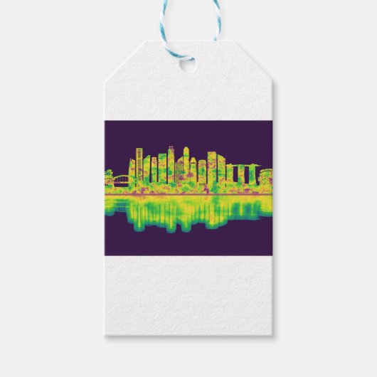 Singapore Skyline Cadeaulabel (Voorkant)