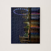 Singapore Skyline door de kleuren van de nacht Legpuzzel (Verticaal)