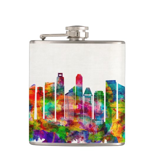 Singapore Skyline Heupfles (Voorkant)