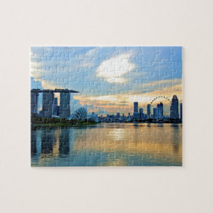 Singapore Skyline in de zon Legpuzzel