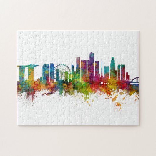 Singapore Skyline Legpuzzel (Horizontaal)