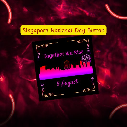 Singapore Skyline National Day Button