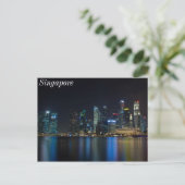 Singapore Skyline op Fullerton Briefkaart (Staand voorkant)