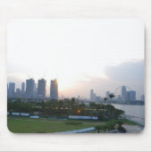Singapore Skyline op Sunset Muismat (Voorkant)