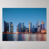 Singapore Skyline Poster (Voorkant)