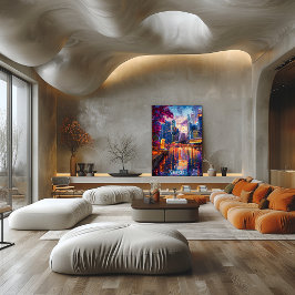 Singapore Skyline Poster Futuristische Aziatische 