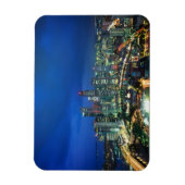 Singapore Skyline 's nachts, Singapore Magneet (Verticaal)