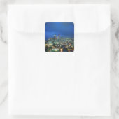 Singapore Skyline 's nachts, Singapore Vierkante Sticker (Tas)