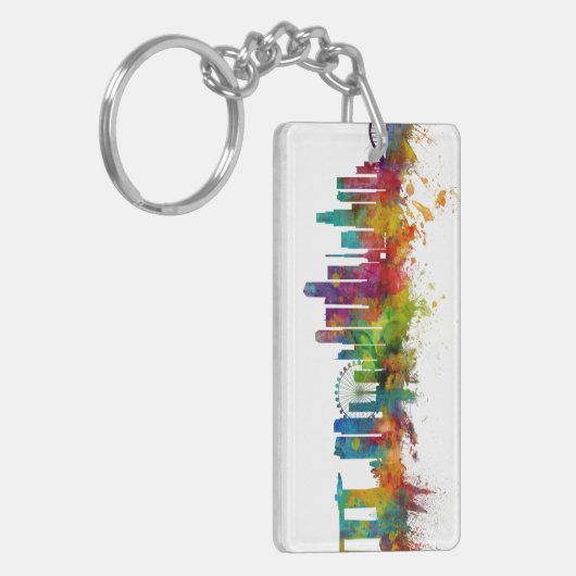 Singapore Skyline Sleutelhanger (Voorkant Links)