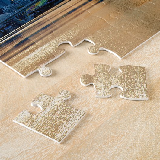 Singapore Skyline Sunset Legpuzzel (Zijkant)