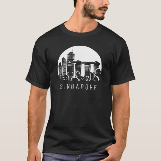 Singapore Skyline T-shirt (Voorkant)