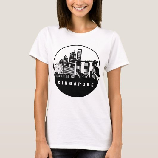 Singapore Skyline T-shirt (Voorkant)