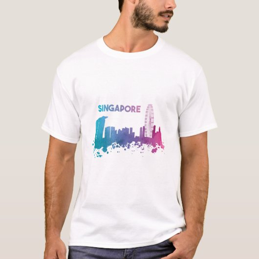 Singapore skyline t-shirt (Voorkant)
