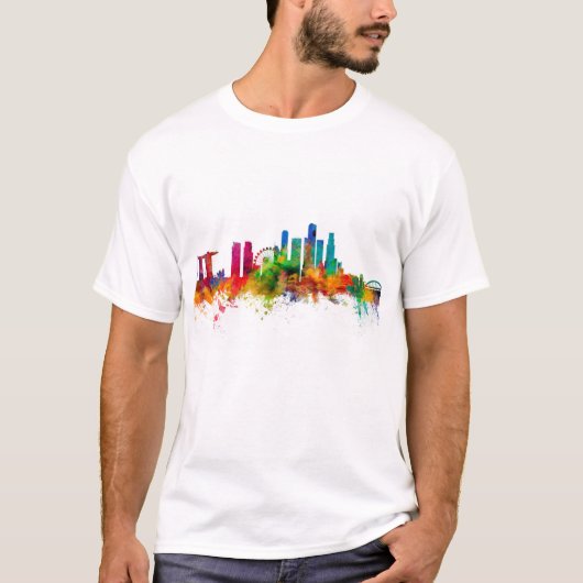 Singapore Skyline T-shirt (Voorkant)