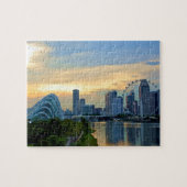 Singapore Skyline van de zon Legpuzzel (Horizontaal)