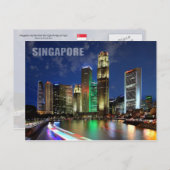 Singapore skyline van Elgin Bridge Briefkaart (Voorkant / Achterkant)