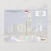 Singapore skyline van Elgin Bridge Briefkaart (Achterkant)
