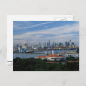 Singapore skyline van Sentosa Island, Singapore Briefkaart (Voorkant / Achterkant)
