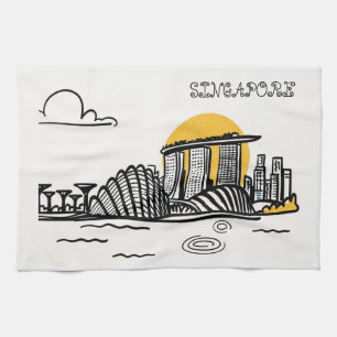 Singapore Souvenir Keukendoek Theedoek