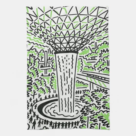 Singapore Souvenir Kitchen Towel Theedoek (Verticaal)