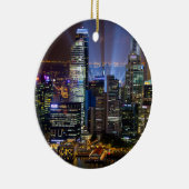 Singapore stad bij nacht keramisch ornament (Rechts)
