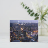 singapore - stad briefkaart (Staand voorkant)