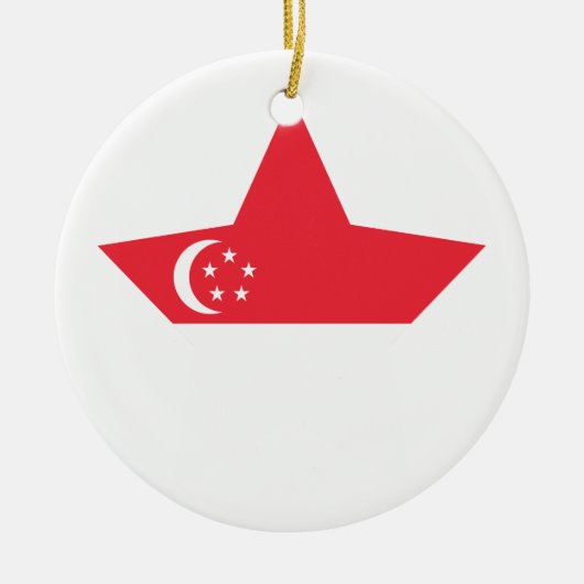 Singapore Star Keramisch Ornament (Voorkant)