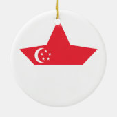 Singapore Star Keramisch Ornament (Achterkant)