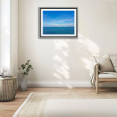 Singapore Strait Ocean Uitzicht met vrachtschepen Poster