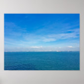 Singapore Strait Ocean Uitzicht met vrachtschepen Poster (Voorkant)