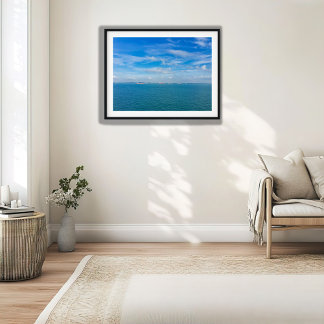 Singapore Strait Shipping Lanes met vrachtschepen Poster