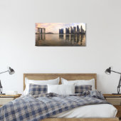 Singapore Sunset Stretched Canvas Print (Insitu (Slaapkamer))